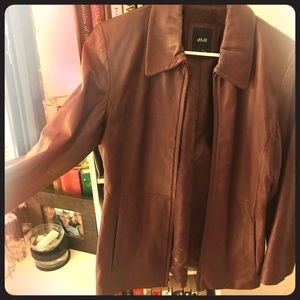 JLC New York Burgundy Red Leather Jacket